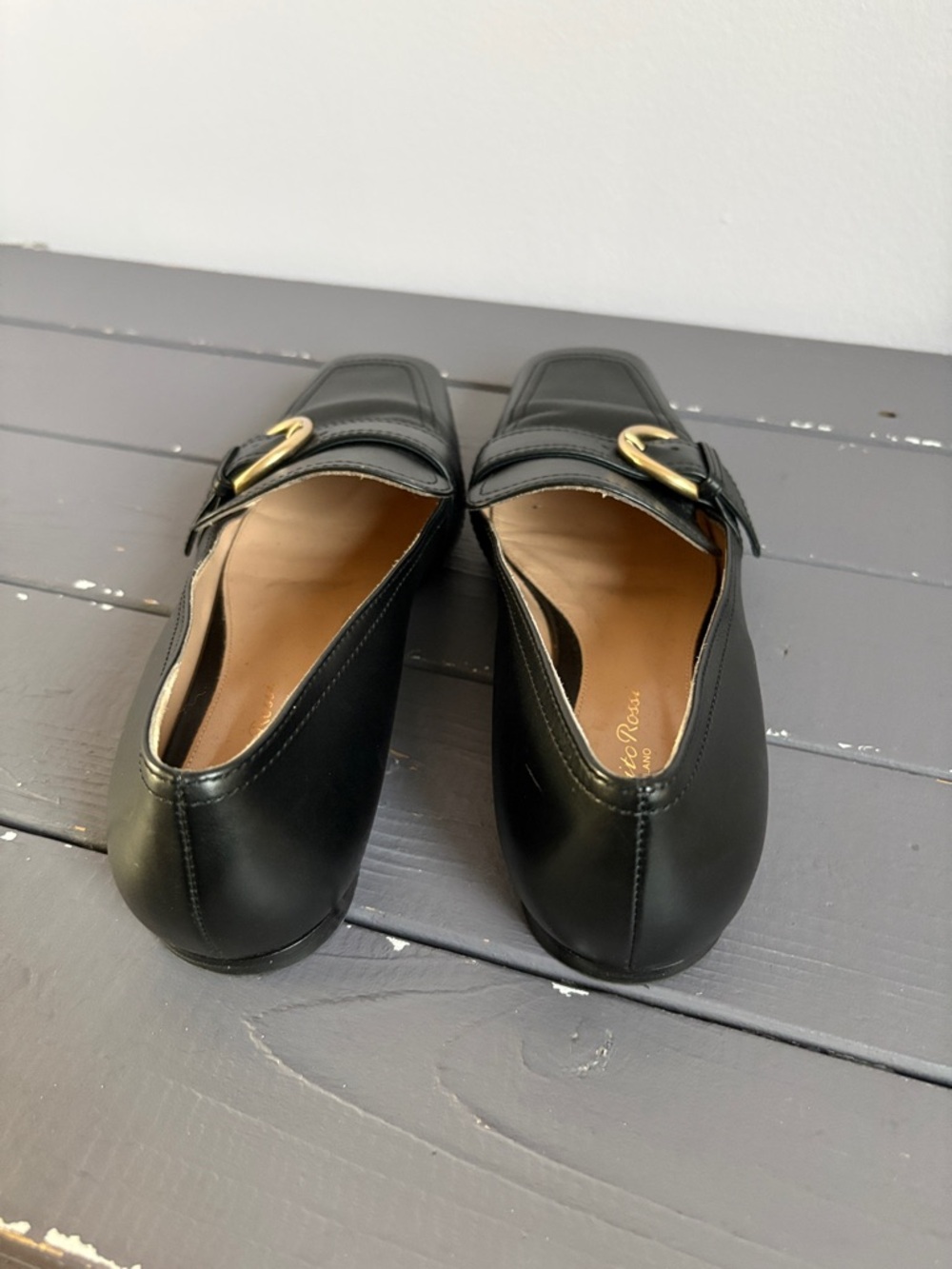 Gianvito Rossi Women’s Black Leather Buckle Loafers - Picture 3 of 7